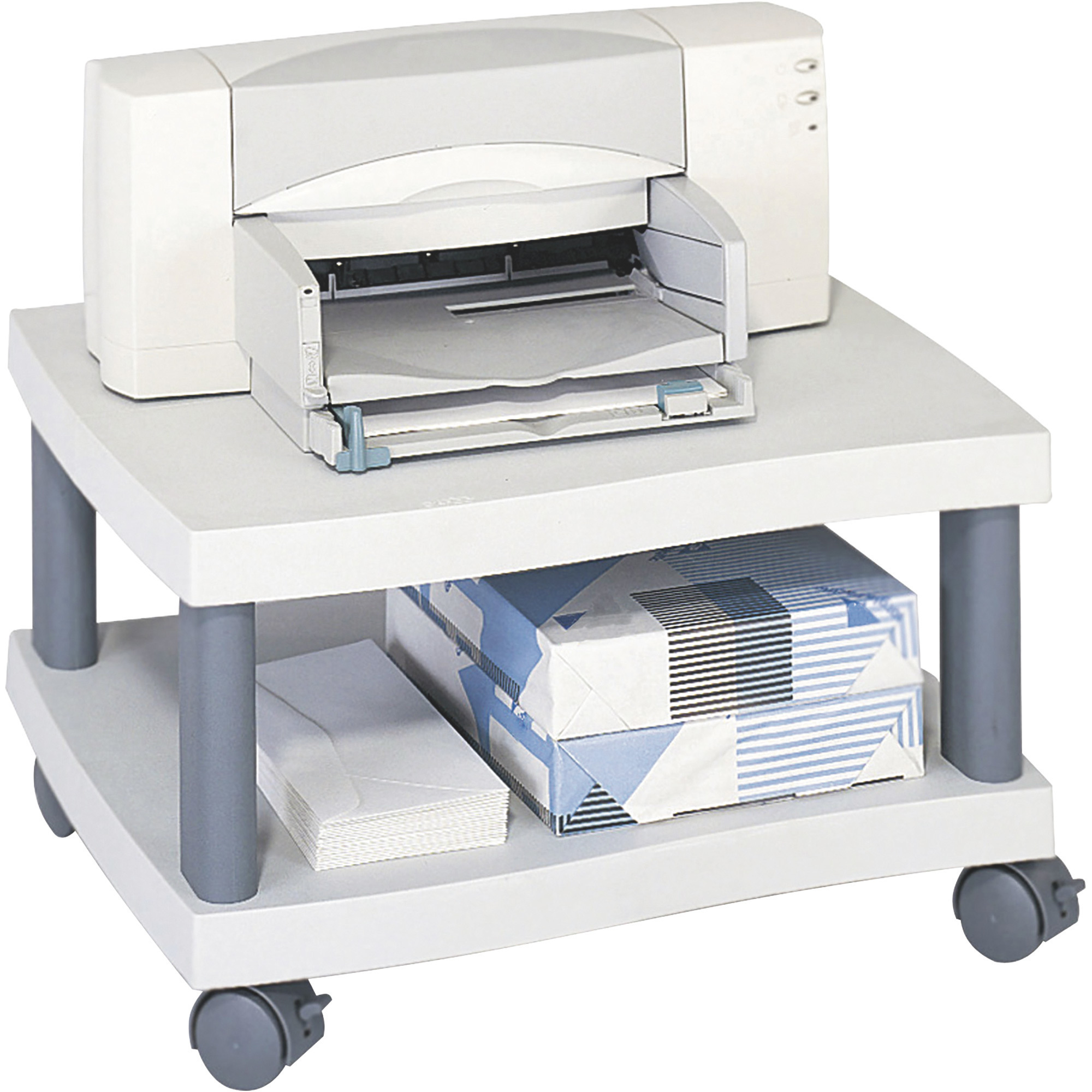 Safco Wave Under-Desk Printer Stand, Gray, Model# 1861GR